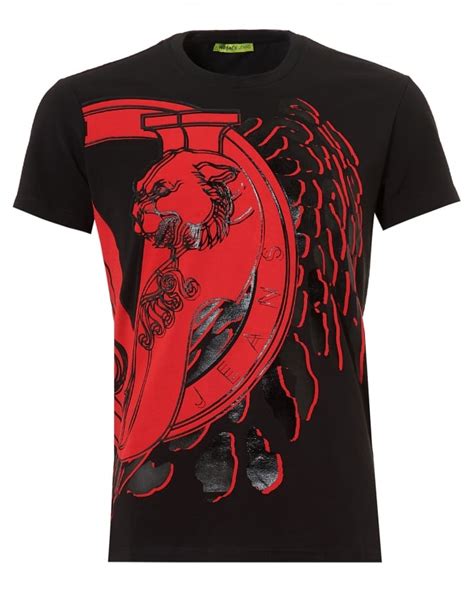 mens red versace t shirt|Versace collection men shirt.